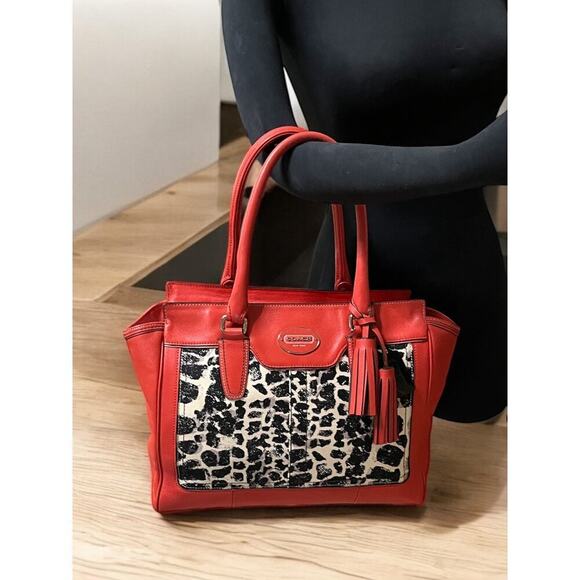 Coach 19989 Legacy Ocelot Candace Leather Satchel & Matching Wristlet - Picture 10 of 16